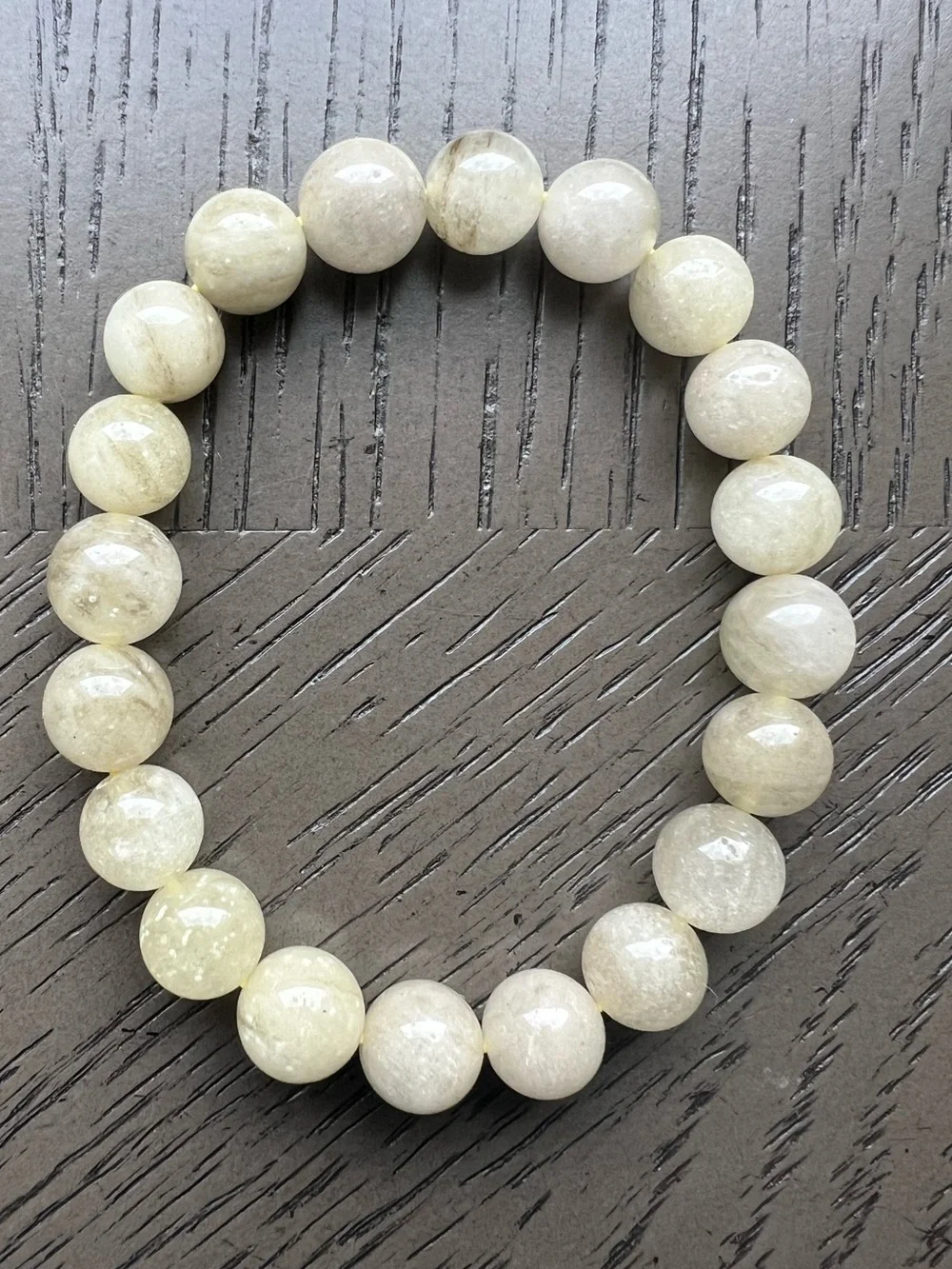 Libyan Desert Glass bracelet 9-10mm SIZE 6.5’ ( See Pictures)